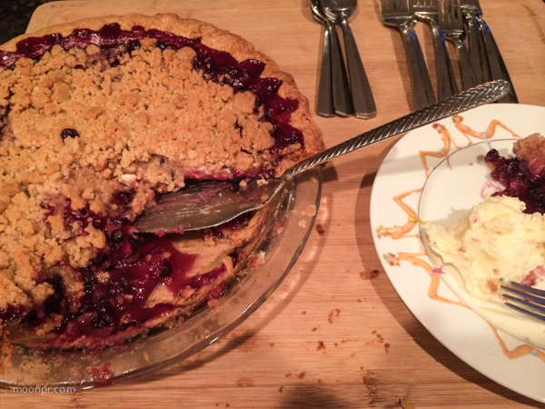 Our pie, recipe by Martha Stewart.